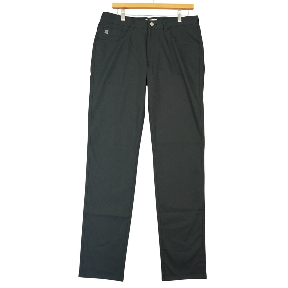 Peter Millar Pants Men 32x34 Black Crown Sport Performance 5-Pocket EB66 Golf